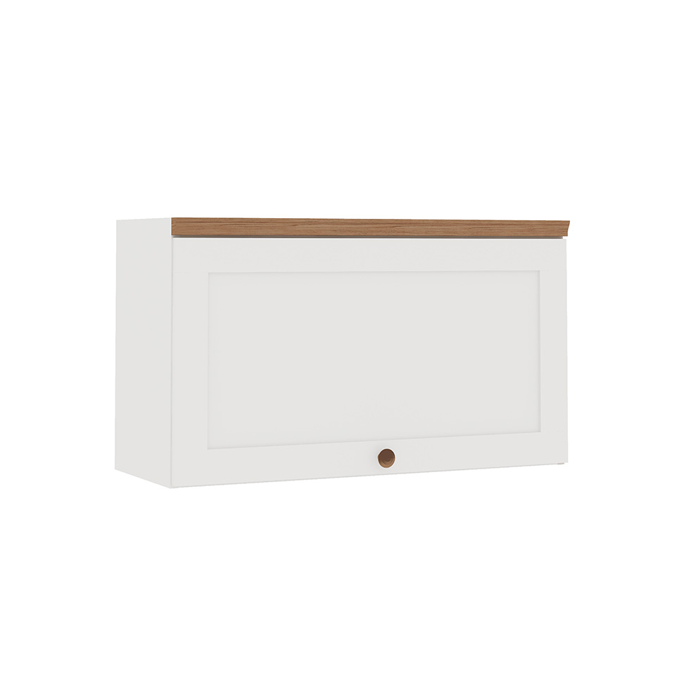 Cozinha Compacta Iluminata 12 Portas 3 Gavetas Branco e Ébano
