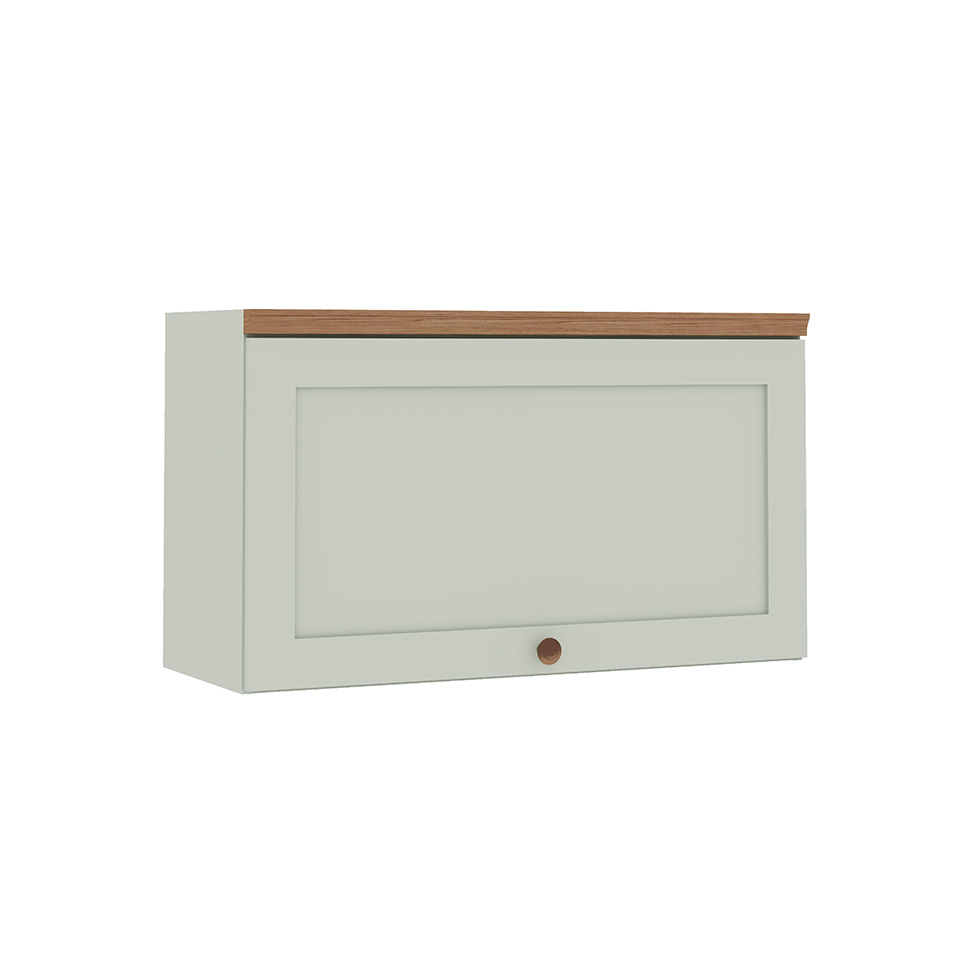 Cozinha Compacta Iluminata 12 Portas 3 Gavetas Mint e Ébano
