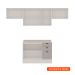 Cozinha Compacta Iluminata 7 Portas 3 Gavetas Branco e Fendi