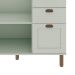 Cozinha Compacta Iluminata Flora 6 Portas 3 Gavetas Verde Mint e Ébano