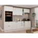 Cozinha Compacta Iluminata Iris 10 Portas 4 Gavetas Branca e Ébano