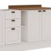 Cozinha Compacta Iluminata Iris 10 Portas 4 Gavetas Branca e Ébano