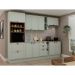 Cozinha Compacta Iluminata Iris 10 Portas 4 Gavetas Verde Mint e Ébano