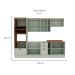 Cozinha Compacta Iluminata Iris 10 Portas 4 Gavetas Verde Mint e Ébano