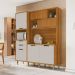 Cozinha Compacta Imperatriz 100% MDF 6 portas 2 Gavetas Freijó e Off White