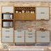 Cozinha Compacta Imperatriz 6 Portas 8 Gavetas Freijó e Off White