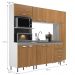 Cozinha Compacta Ipanema 10 Portas 3 Gavetas Branca e Cinamomo