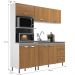 Cozinha Compacta Ipanema 8 Portas 3 Gavetas Branca e Cinamomo
