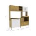 Cozinha Compacta Jasmin 8 Portas 1 Gaveta Dakar e Branco