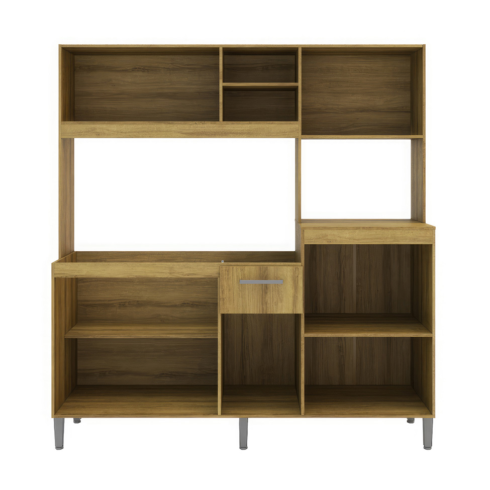 Cozinha Compacta Jasmin 8 Portas 1 Gaveta Dakar e Branco
