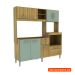 Cozinha Compacta Jasmin 8 Portas 1 Gaveta Dakar e Verde