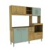 Cozinha Compacta Jasmin 8 Portas 1 Gaveta Dakar e Verde