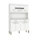 Cozinha Compacta Laura 8 Portas 2 Gavetas Branca