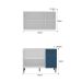 Cozinha Compacta Lavanda 5 Portas 3 Gavetas Azul e Branco