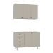 Cozinha Compacta Maranello 100% MDF 5 Portas 4 Gavetas Bege