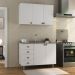 Cozinha Compacta Maranello 100% MDF 5 Portas 4 Gavetas Branco