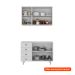 Cozinha Compacta Maranello 100% MDF 5 Portas 4 Gavetas Branco
