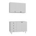 Cozinha Compacta Maranello 100% MDF 5 Portas 4 Gavetas Branco