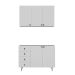 Cozinha Compacta Maranello 100% MDF 5 Portas 4 Gavetas Branco