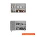 Cozinha Compacta Maranello 100% MDF 5 Portas 4 Gavetas Cinza