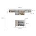 Cozinha Compacta Maranello 100% MDF 7 Portas 4 Gavetas Bege
