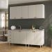 Cozinha Compacta Maranello 100% MDF 9 Portas 4 Gavetas Bege