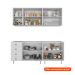 Cozinha Compacta Maranello 100% MDF 9 Portas 4 Gavetas Branco