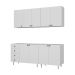Cozinha Compacta Maranello 100% MDF 9 Portas 4 Gavetas Branco