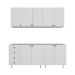 Cozinha Compacta Maranello 100% MDF 9 Portas 4 Gavetas Branco
