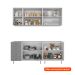 Cozinha Compacta Maranello 100% MDF 9 Portas 4 Gavetas Cinza