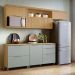 Cozinha Compacta Marquesa 100% MDF 5 Portas 4 Gavetas Nature e Verde