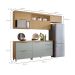 Cozinha Compacta Marquesa 100% MDF 5 Portas 4 Gavetas Nature e Verde