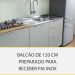 Cozinha Compacta Marquesa II 100% MDF 5 Portas 4 Gavetas Verde e Nature