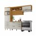 Cozinha Compacta Princesa 6 Portas 6 Gavetas Freijó e Off White
