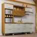 Cozinha Compacta Princesa 7 Portas 5 Gavetas Freijó e Off White