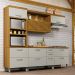 Cozinha Compacta Princesa 7 portas 5 Gavetas Freijó e Off White