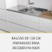 Cozinha Compacta Rainha 100% MDF 10 Portas 8 Gavetas Branca e Nature