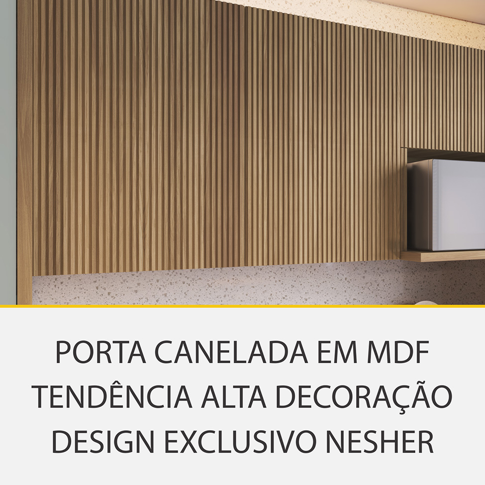 Cozinha Compacta Rainha 100% MDF 10 Portas 8 Gavetas Verde e Nature