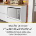 Cozinha Compacta Rainha 100% MDF 4 Portas 5 Gavetas Branca e Nature