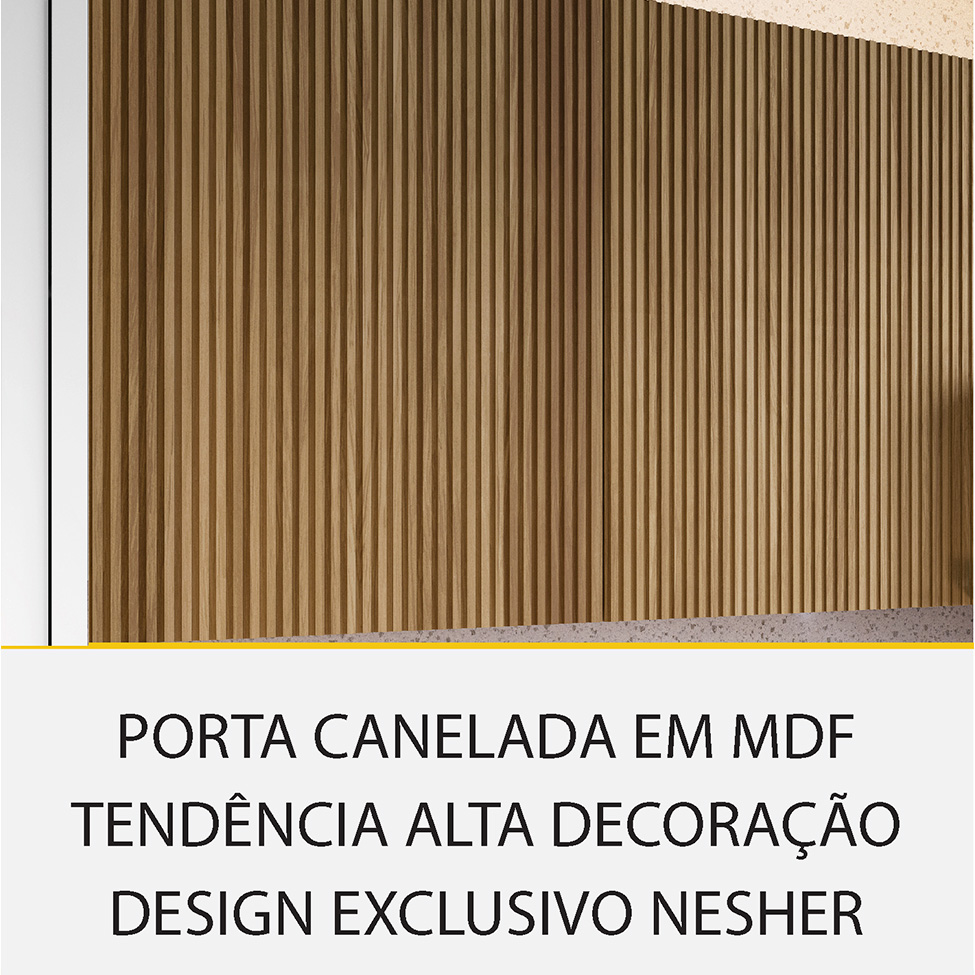 Cozinha Compacta Rainha 100% MDF 8 Portas 7 Gavetas Branca e Nature
