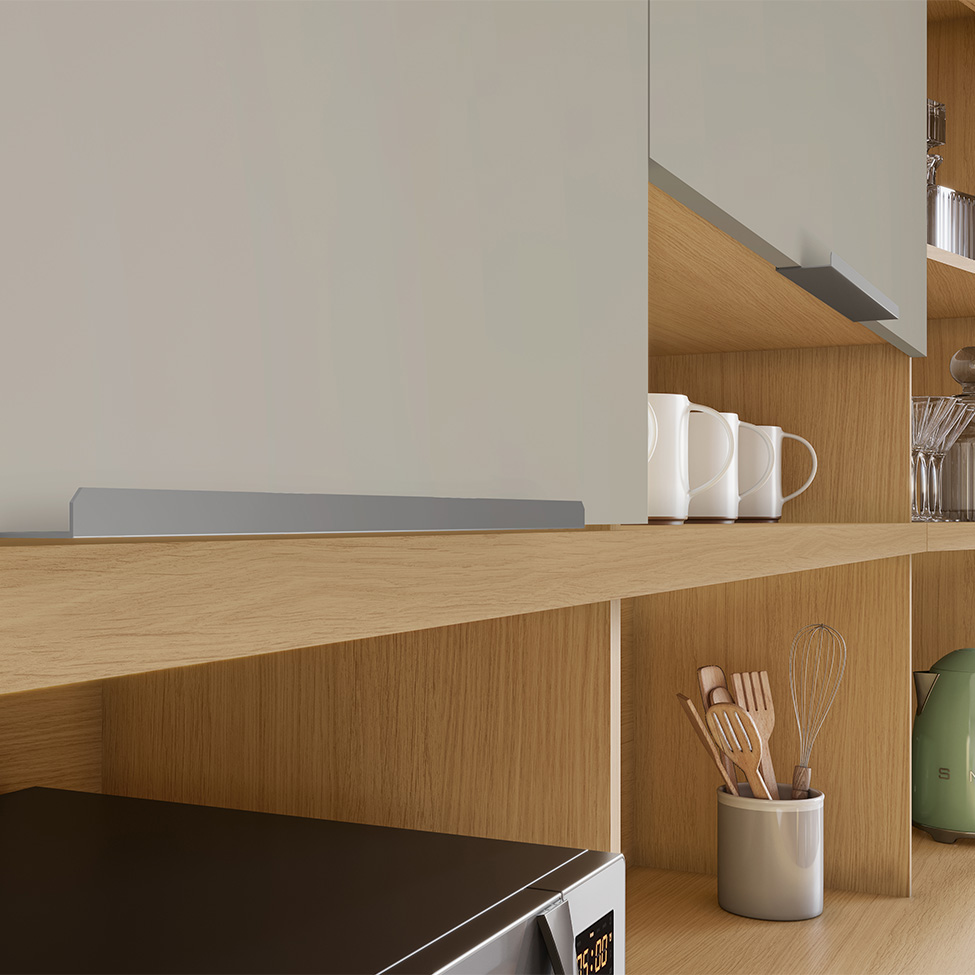 Cozinha Compacta Realeza 100% MDF 4 Portas 2 Gavetas Carvalho e Greice