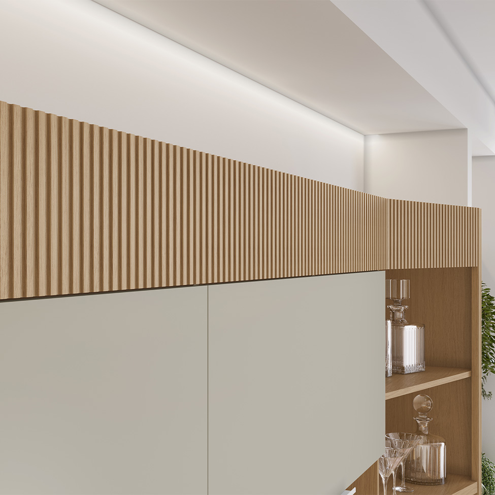 Cozinha Compacta Realeza 100% MDF 4 Portas 2 Gavetas Carvalho e Greice