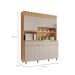 Cozinha Compacta Realeza 100% MDF 5 Portas 2 Gavetas Carvalho e Greice