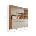 Cozinha Compacta Realeza 100% MDF 6 Portas 3 Gavetas Carvalho e Greige