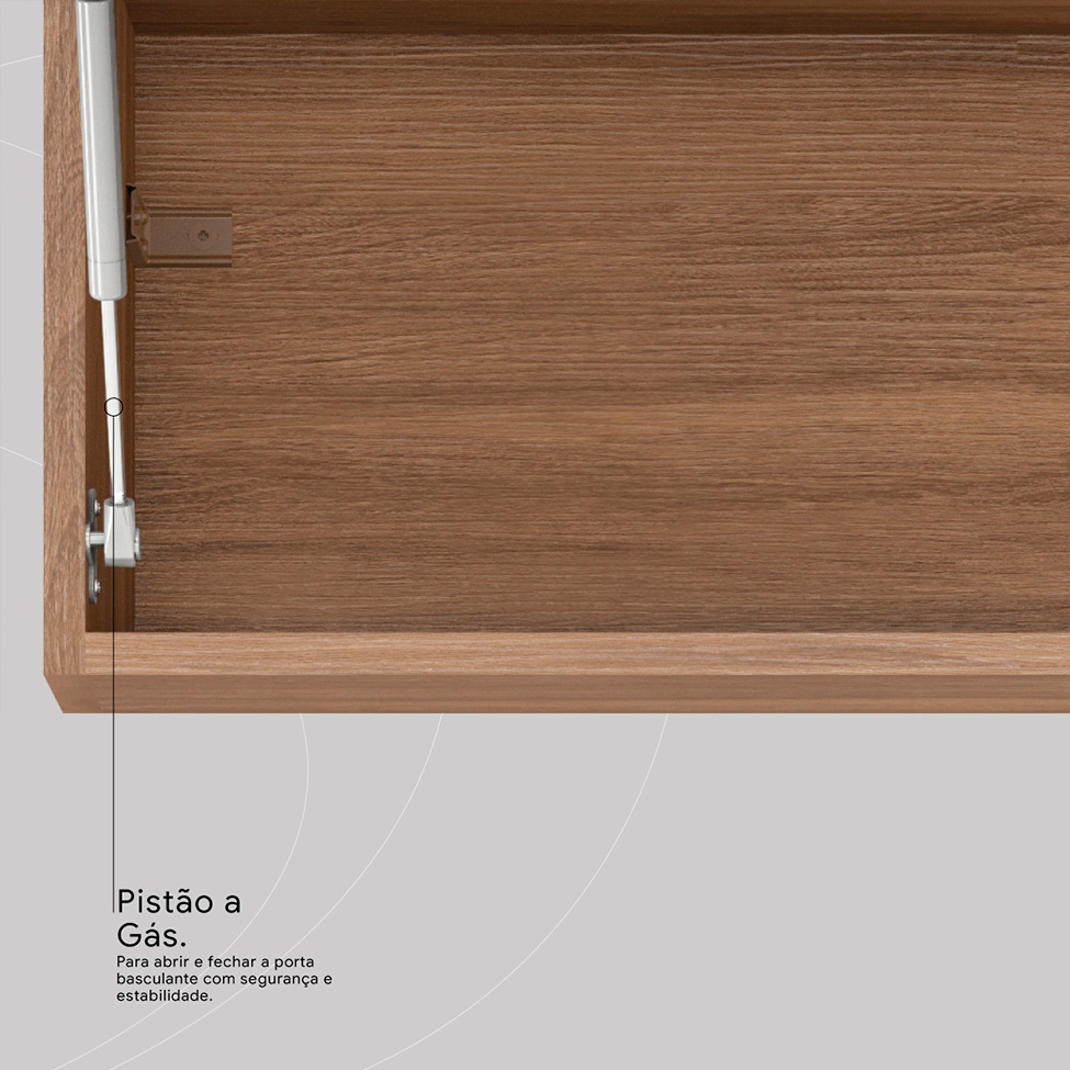 Cozinha Compacta Select 6 Portas 3 Gavetas Amêndola e Grafite