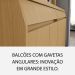 Cozinha Compacta Simone Mendes 100% MDF 12 Portas 4 Gavetas Bege e Carvalho