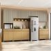 Cozinha Compacta Simone Mendes 100% MDF 13 Portas 4 Gavetas Bege e Carvalho