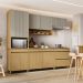 Cozinha Compacta Simone Mendes 100% MDF 9 Portas 4 Gavetas Bege e Carvalho