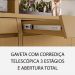 Cozinha Compacta Simone Mendes 100% MDF 9 Portas 4 Gavetas Bege e Carvalho