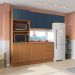 Cozinha Compacta Valence 10 Portas 3 Gavetas Canela e Azul